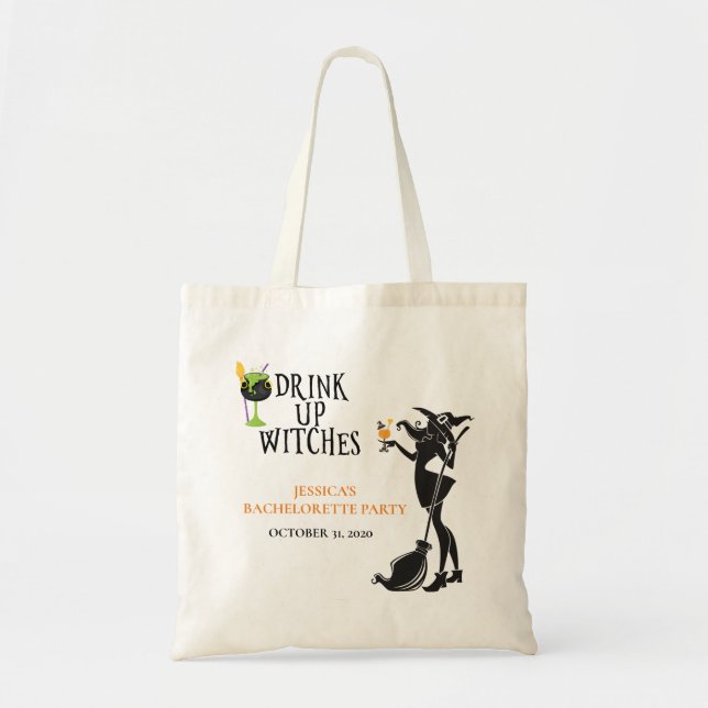Bolsa Tote Bruxa de Halloween Bebe Bachelorette (Frente)