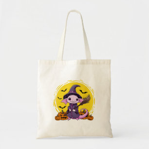 Bolsa Tote Bruxa de Halloween de Axolote Fofa