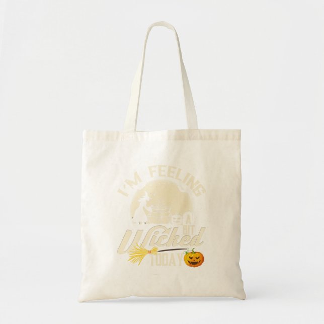Bolsa Tote Bruxa de Halloween Sentindo Bruxa Engraçada (Frente)