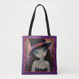 Bolsa Tote Bruxa de Olhos Brilhantes Garota de Olhos Grandes 