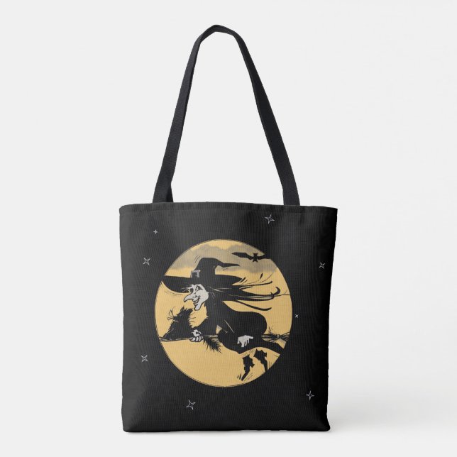 Bolsa Tote Bruxa do Halloween (Verso)