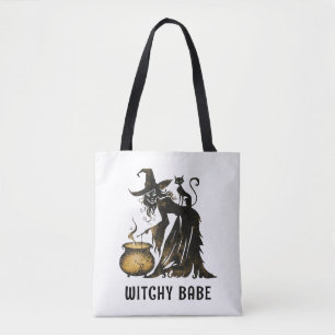 Bolsa Tote Bruxa e Gato