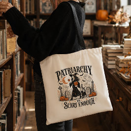 Bolsa Tote Bruxa Feminista Halloween Anti-Patriarcado Gótico