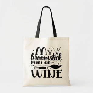 Bolsa Tote Bruxa Fofa Meu Cabo de Vassoura Funciona Com Vinho