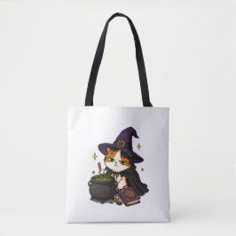 Bolsa Tote Bruxa Gata Mal-Humorada Halloween