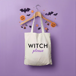 Bolsa Tote Bruxa Moderna Por Favor, Saco de Tote de Halloween