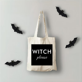 Bolsa Tote Bruxa Moderna Por Favor, Saco de Tote de Halloween
