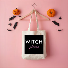 Bolsa Tote Bruxa Moderna Por Favor, Saco de Tote de Halloween