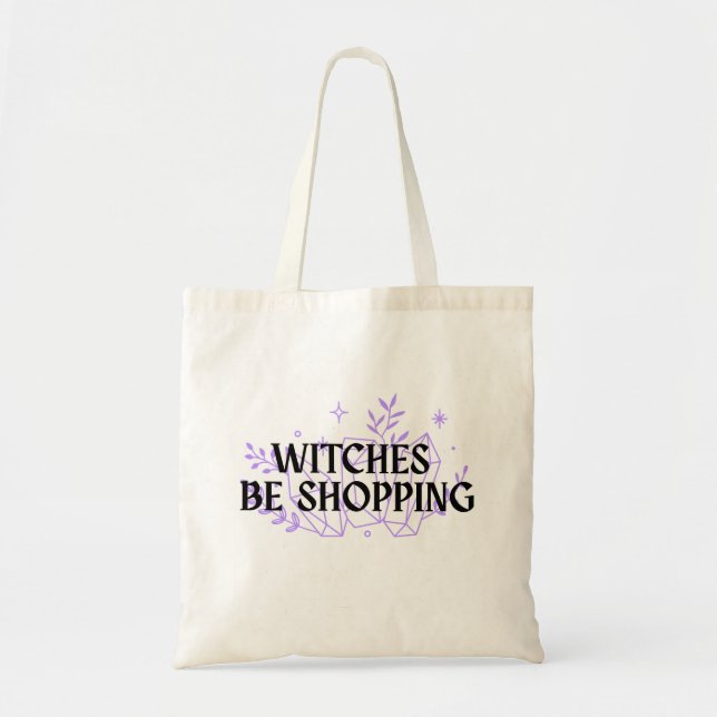 Bolsa Tote Bruxas Devem Comprar - Lavanda (Frente)