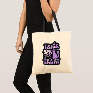 Bolsa Tote bruxas roxas e negras que fantasma Trick ou Tratam