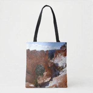 Bolsa Tote Bryce Canyon Natural Bridge Snowy Landscape Foto