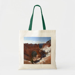 Bolsa Tote Bryce Canyon Natural Bridge Snowy Landscape Foto