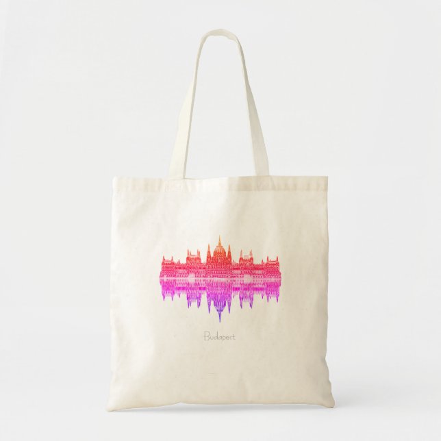 Bolsa Tote Budapest Hungria Parlamento Esboço Tote Bag (Frente)