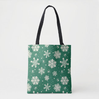Bolsa Tote Buddy, o padrão Elf Snowflake