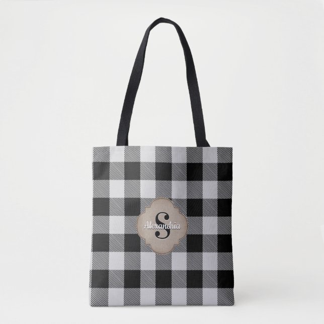 Bolsa Tote Búfalo Cheque Russo Chic (Frente)