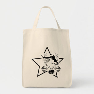 Bolsa Tote Buffalo de Búfalo Negro numa Estrela Negra