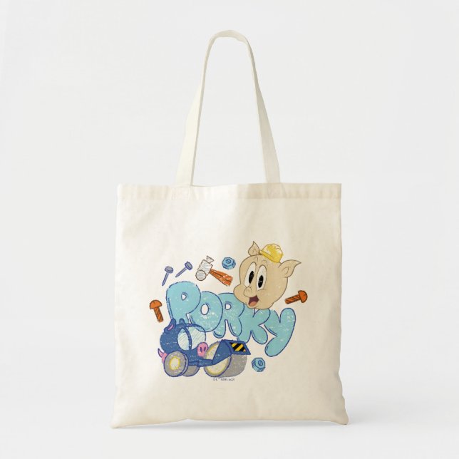 Bolsa Tote BUGS BUNNY BUILDERS™| Desenho do Porky (Frente)