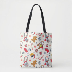 Bolsa Tote BUGS BUNNY™, DAFFY DUCK™ & Lola Padrão de Natal
