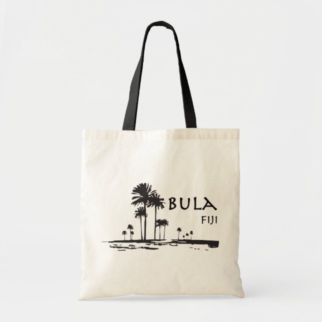 Bolsa Tote Bula Fiji Palm Tree Graphic (Frente)