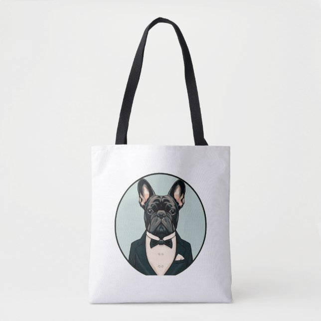 Bolsa Tote Buldogue Francês (Frente)