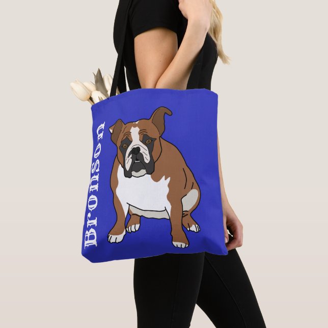 Bolsa Tote Buldogue Inglês (Close Up)