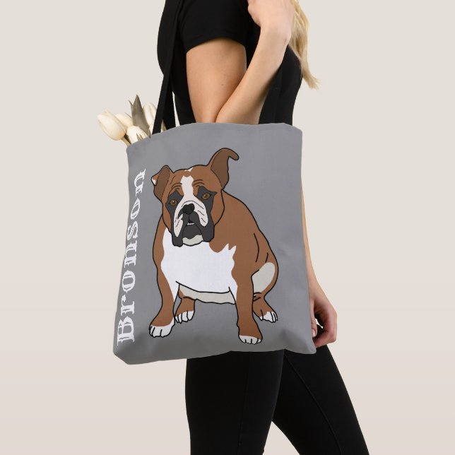 Bolsa Tote Buldogue Inglês (Close Up)