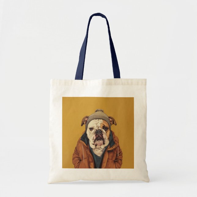 Bolsa Tote Buldogue inglês (Frente)
