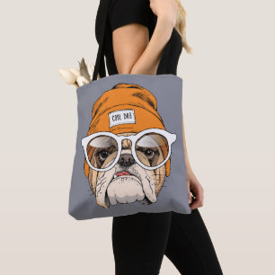 Bolsa Tote Buldogue legal do hipster