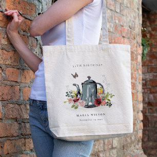 Bolsa Tote Bule Floral De Rosas Bonitos E Cheios De Chá A Qua