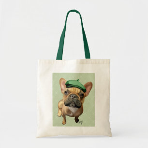 Bolsa Tote Bulgue francês marrom com chapéu verde