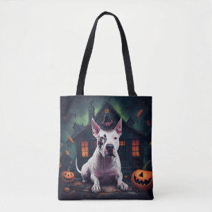 Bolsa Tote Bull Terrier Abóboras Dia das Bruxas Assustador
