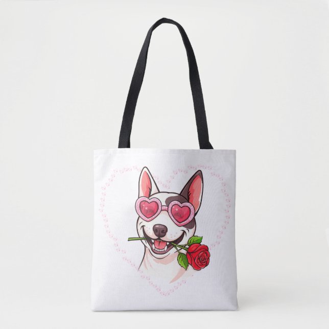 Bolsa Tote Bull terrier feliz (Frente)