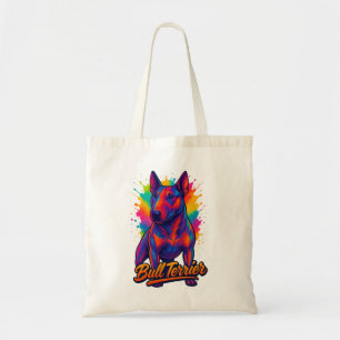 Bolsa Tote Bull Terrier Neon Pop Art – Cor Vibrante e Colorid