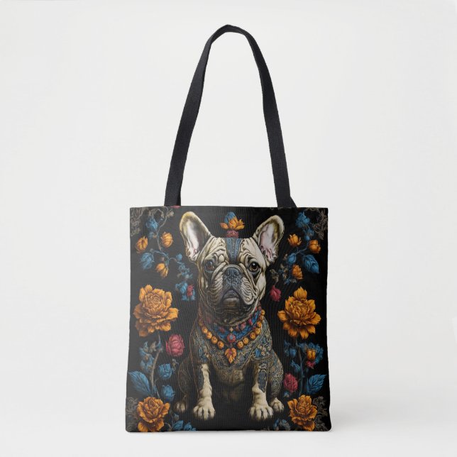 Bolsa Tote Bulldog de Arte Popular Mexicana (Frente)