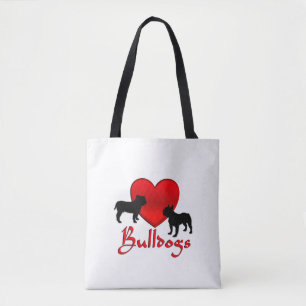 Bolsa Tote Bulldog do Coração
