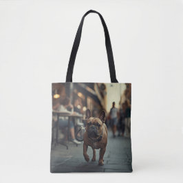 Bolsa Tote Bulldog Elegante francês para os ombros