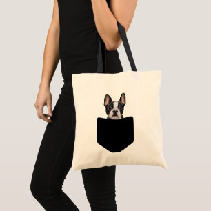 Bolsa Tote Bulldog Francês no bolso