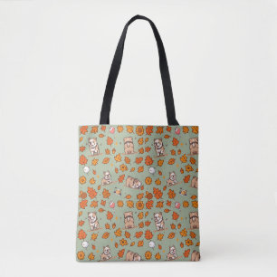 Bolsa Tote Bulldog Halloween Kawaii Cachorro Fofo