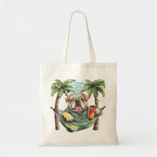Bolsa Tote Bulldog Inglês em Top Havaiano