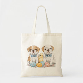 Bolsa Tote Bulldogs ingleses de Páscoa