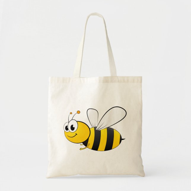 Bolsa Tote Bumble Bee animado em forma de beleza (Frente)