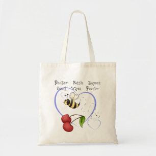 Bolsa Tote Bumble Bee Cherry Blue Heart Supply