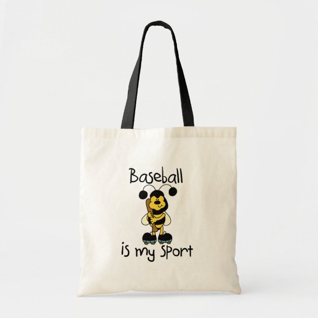 Bolsa Tote Bumble o esporte do basebol da abelha (Frente)