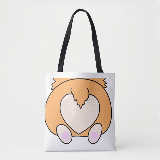 Bolsa Tote bumbum corgi (Frente)