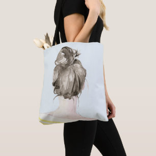 Bolsa Tote Bun do Nó Superior do Cabelo Marrom