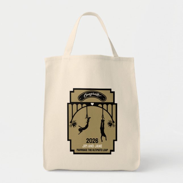 Bolsa Tote Bungee Jumping Wedding Gift (Frente)