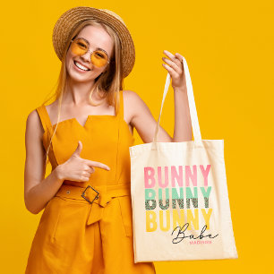 Bolsa Tote Bunny Babe Cute Modern Páscoa Personalizada