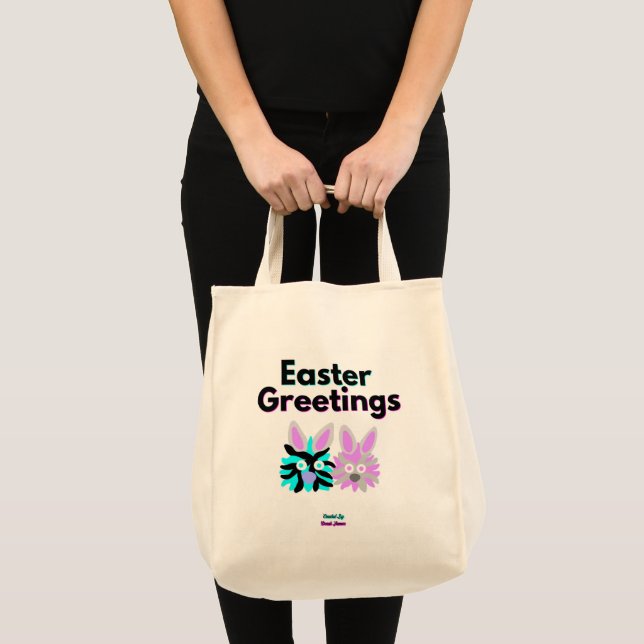 Bolsa Tote Bunny Felpudos Grocery Tote Bag (Frente (produto))