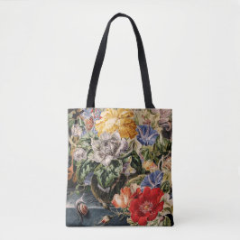 Bolsa Tote Buquê Colorido Vintage de Flores