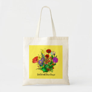 Bolsa Tote Buquê de Flores do Mês de Nascimento
